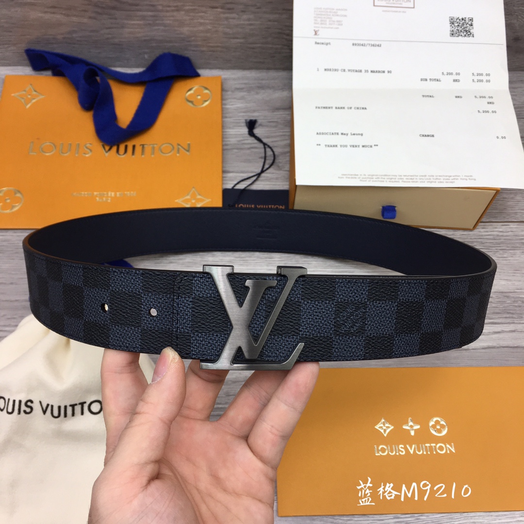 db9bf2_9b9da576ca554ae7b499b7d78c89054dmv2.jpg Louis Vuitton LV Letter Buckle 40mm Damier Canvas Belt - Image 1