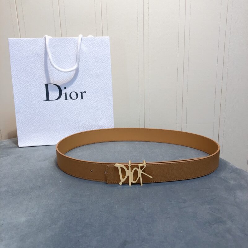 Dior DIOR Logo Buckle Double-sided 35mm Belt