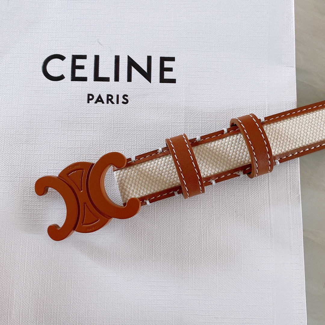 db9bf2_9ed210fdd2c74a1395a0ff058aa5072fmv2.jpg Celine Triomphe Leather Belt - Image 1