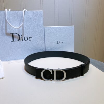 Dior Carved Flower Hanging Buckle Double-sided 35mm Belt