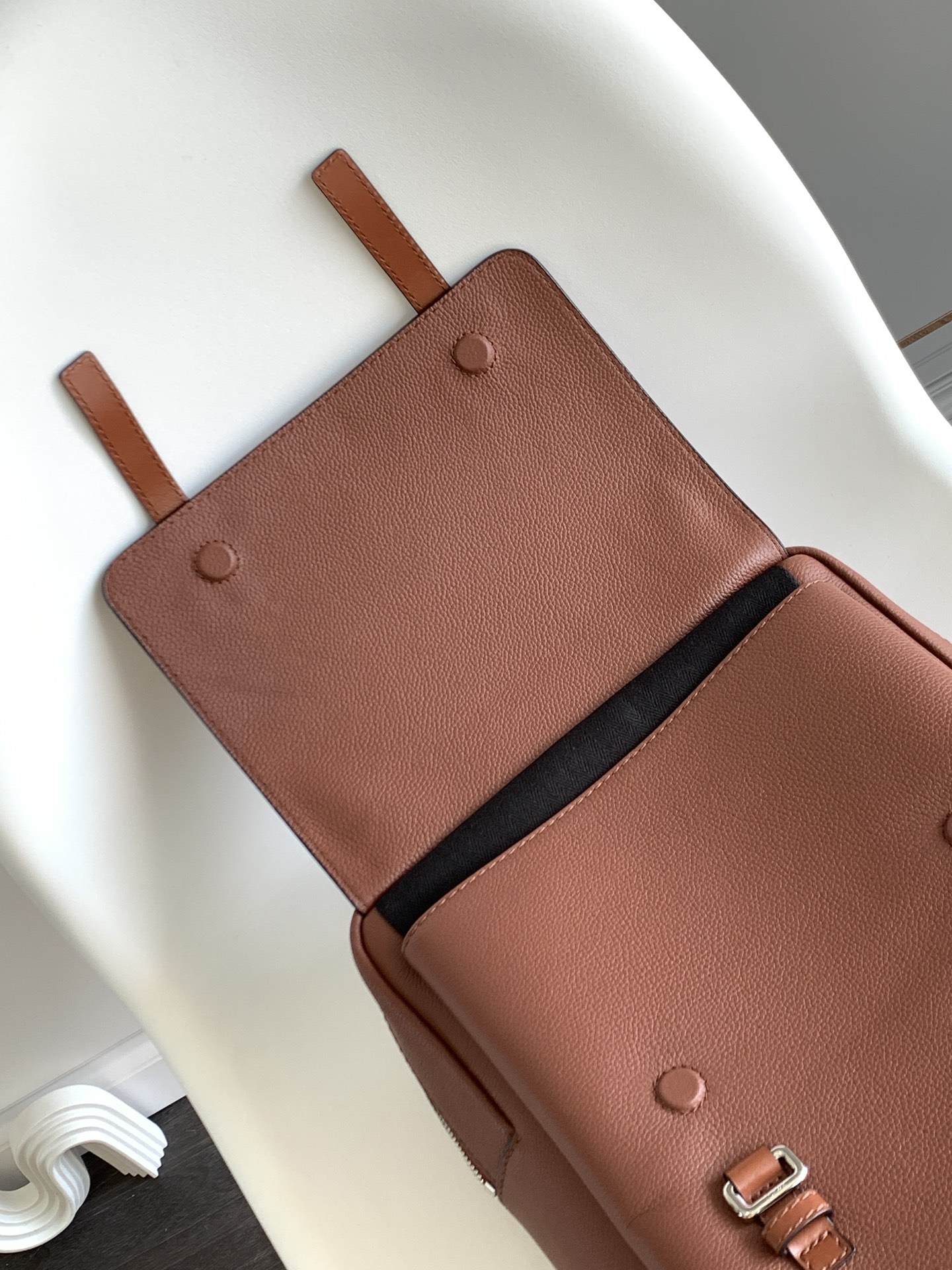 Loewe Military Style Backpack in Brown - Image 6