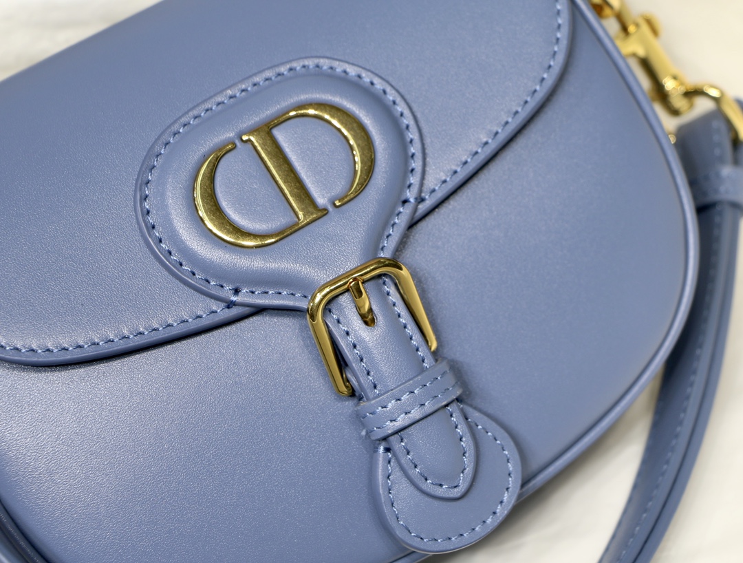 Dior Small Bobby Bag in Retro Blue Leather - Image 9