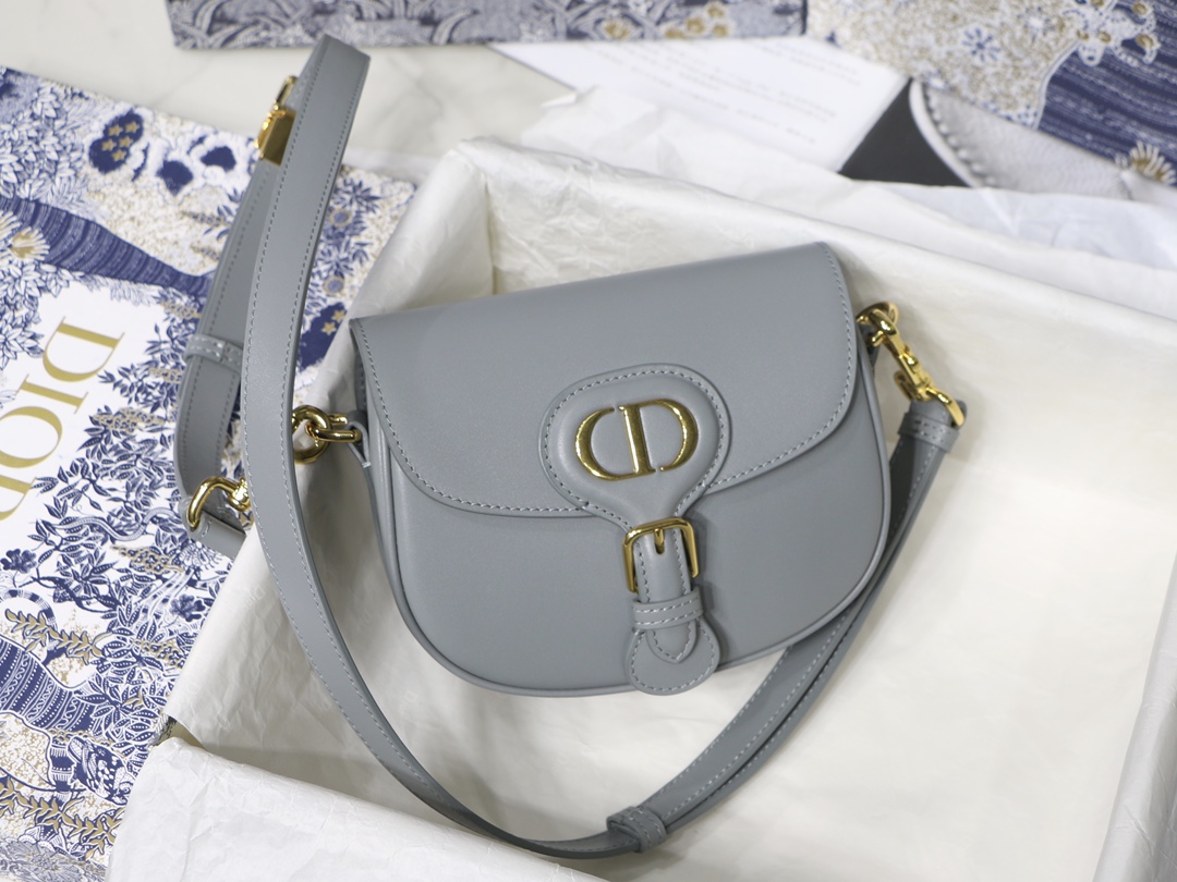 Dior Small Bobby Bag in Grey Leather