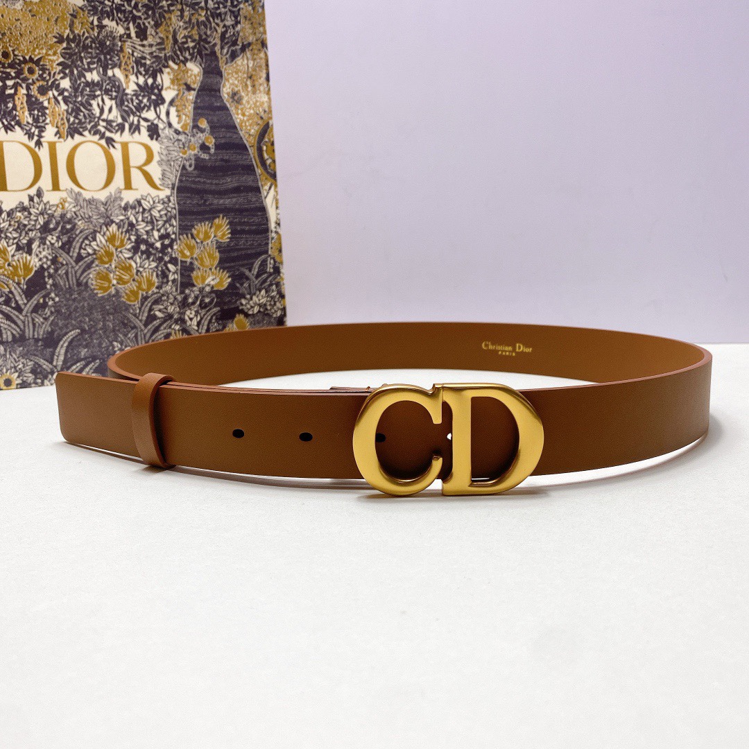 db9bf2_a6a0337e531944738f9526359330bd9fmv2.jpg Dior Leather Belt - Image 1