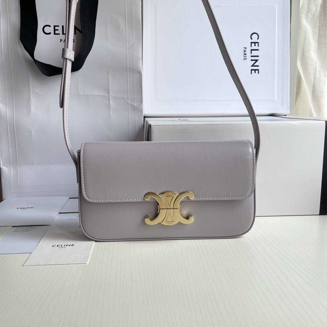 Celine Arc de Triomphe Underarm 20cm Bag in Grey - Image 3