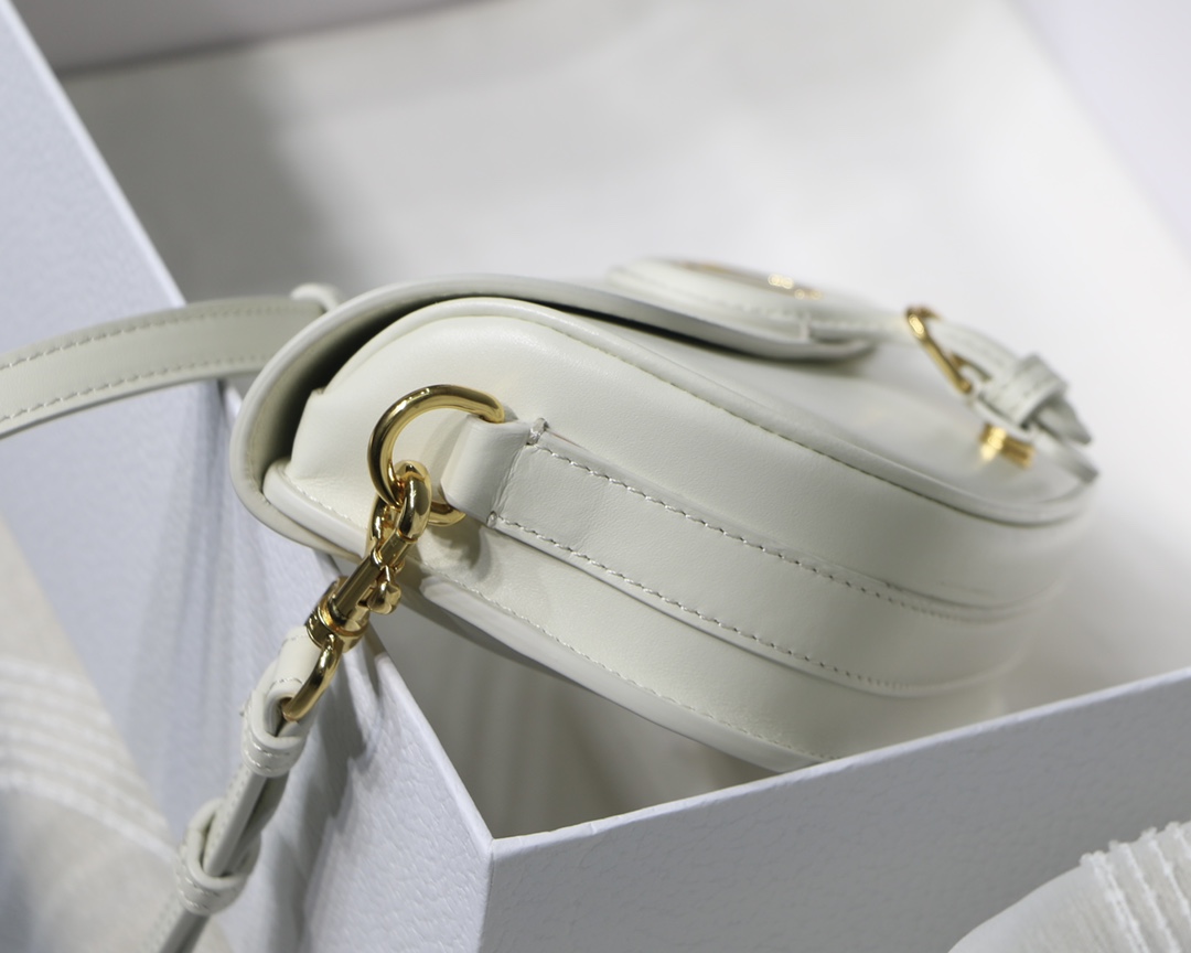 Dior Bobby East-West Underarm Bag in White Calfskin - Image 7