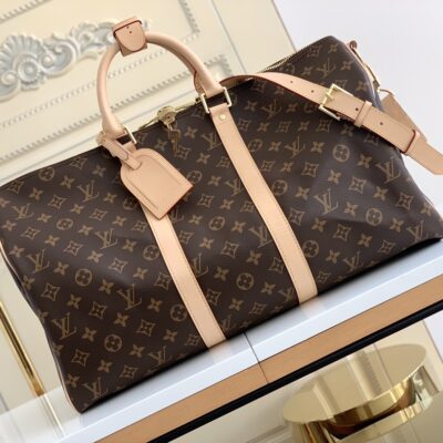 Louis Vuitton Classic Keepall 45 Bag in Damier Graphite Canvas