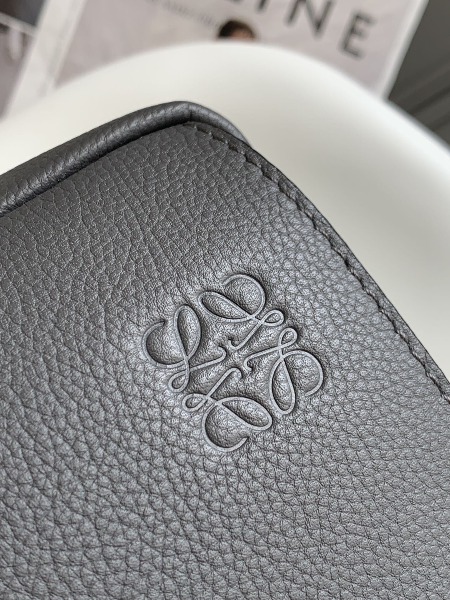 Loewe Military Style Backpack in Grey - Image 8