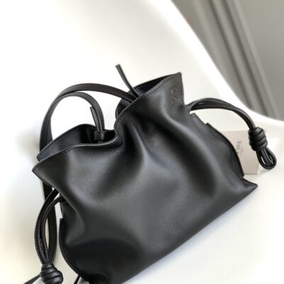 Loewe Small Flamenco Bag in Black Calfskin