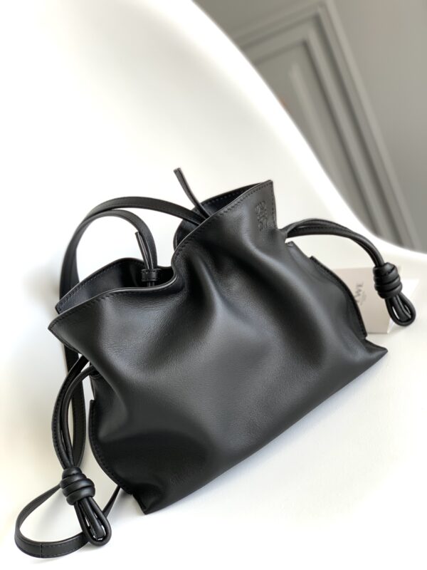 Loewe Small Flamenco Bag in Black Calfskin