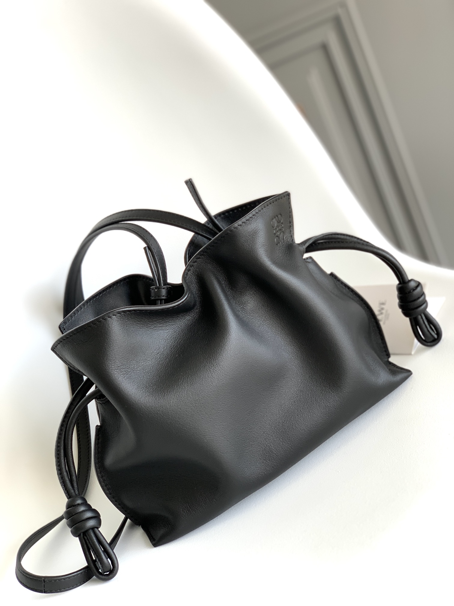 Loewe Small Flamenco Bag in Black Calfskin