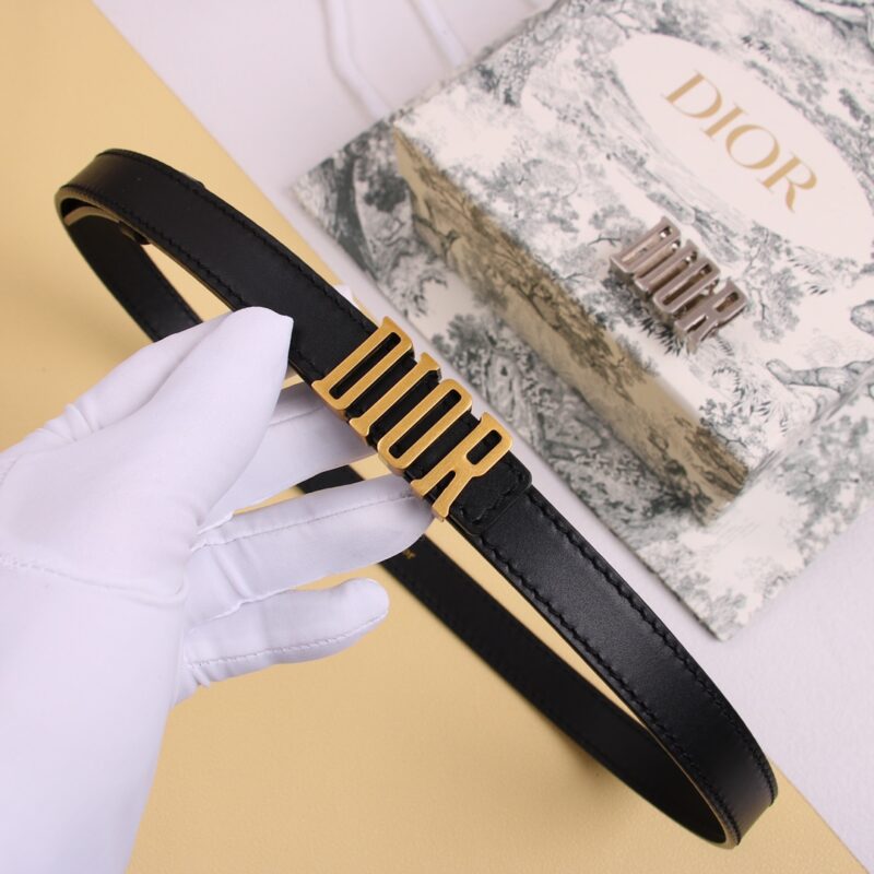 Dior D-Fence Leather 20mm Belt with DIOR Buckle