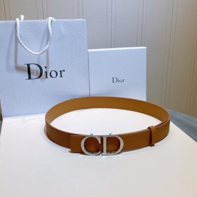 Dior Carved Flower Hanging Buckle Double-sided 35mm Belt