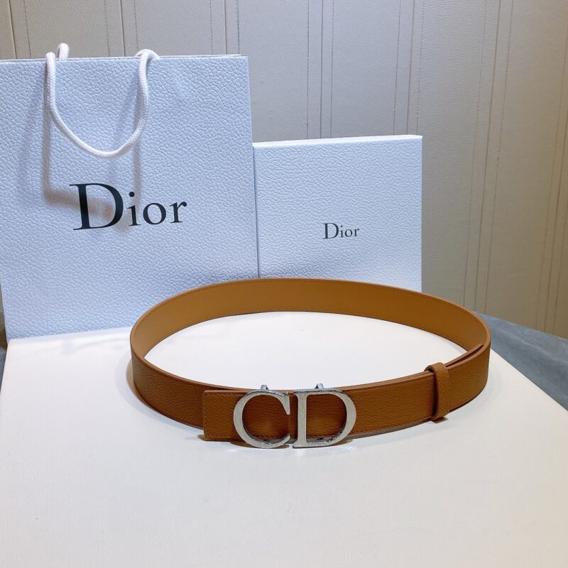 Dior Carved Flower Hanging Buckle Double-sided 35mm Belt