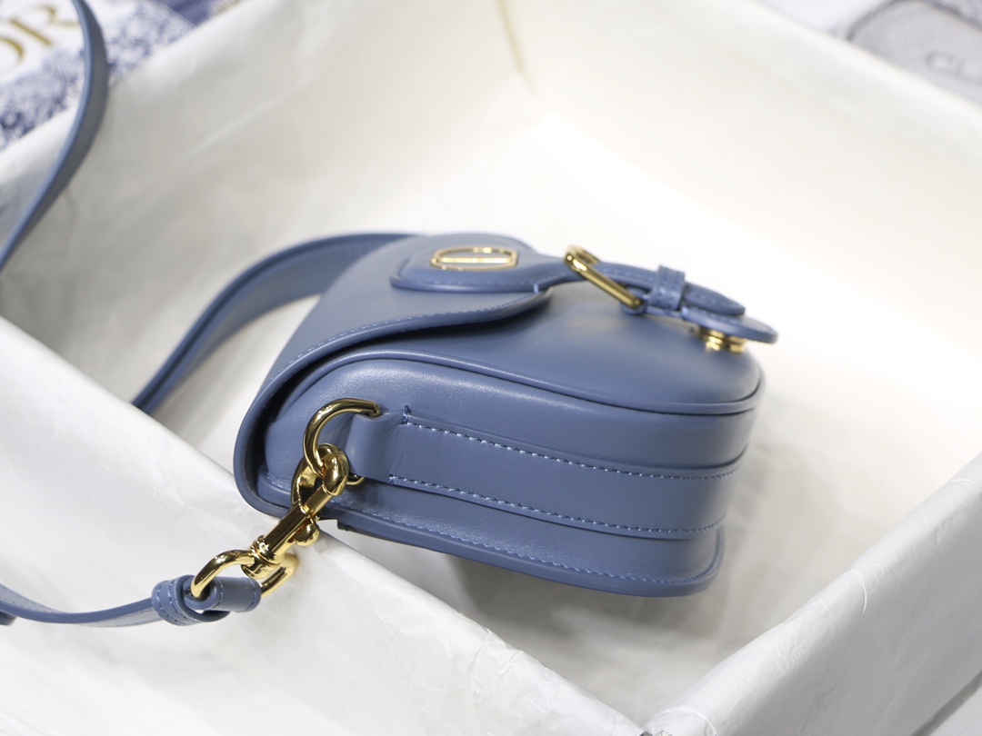 Dior Small Bobby Bag in Retro Blue Leather - Image 4