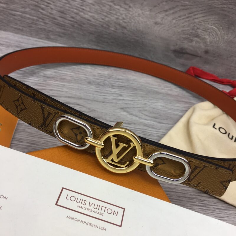 Louis Vuitton Round LV Buckle Reversible Belt