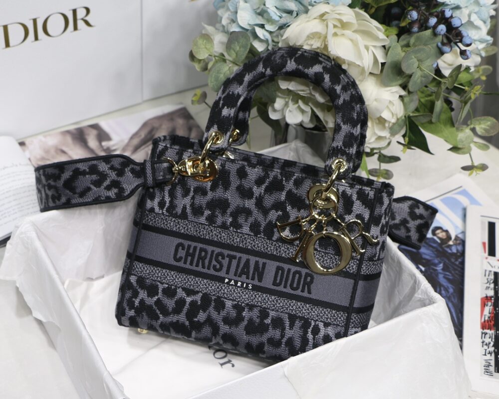 Lady Dior Leopard Embroidery Bag