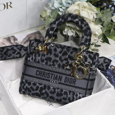 Lady Dior Leopard Embroidery Bag