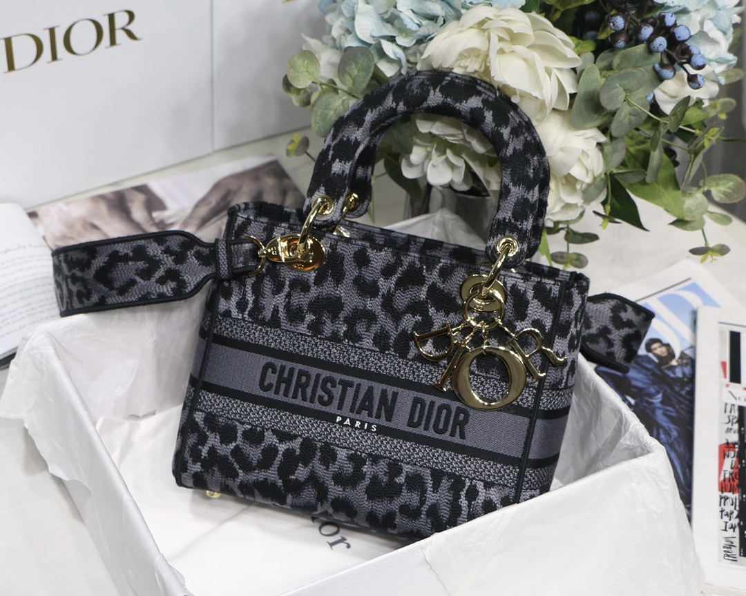 Lady Dior Leopard Embroidery Bag