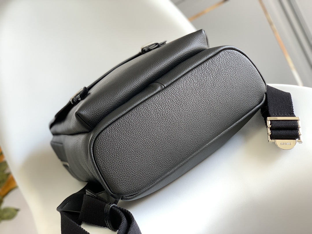 Loewe Military Style Backpack in Black - Image 6