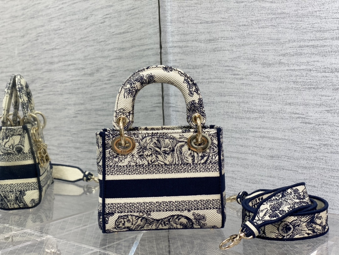 Lady Dior Tiger Embroidery Mini Bag - Image 3