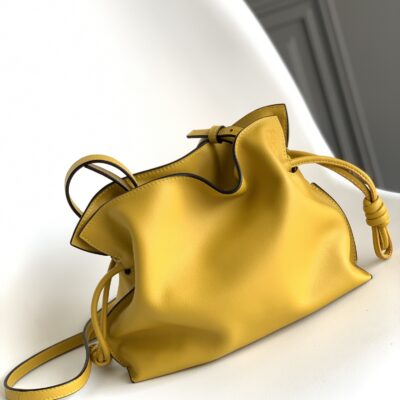 Loewe Small Flamenco Bag in Yellow Calfskin