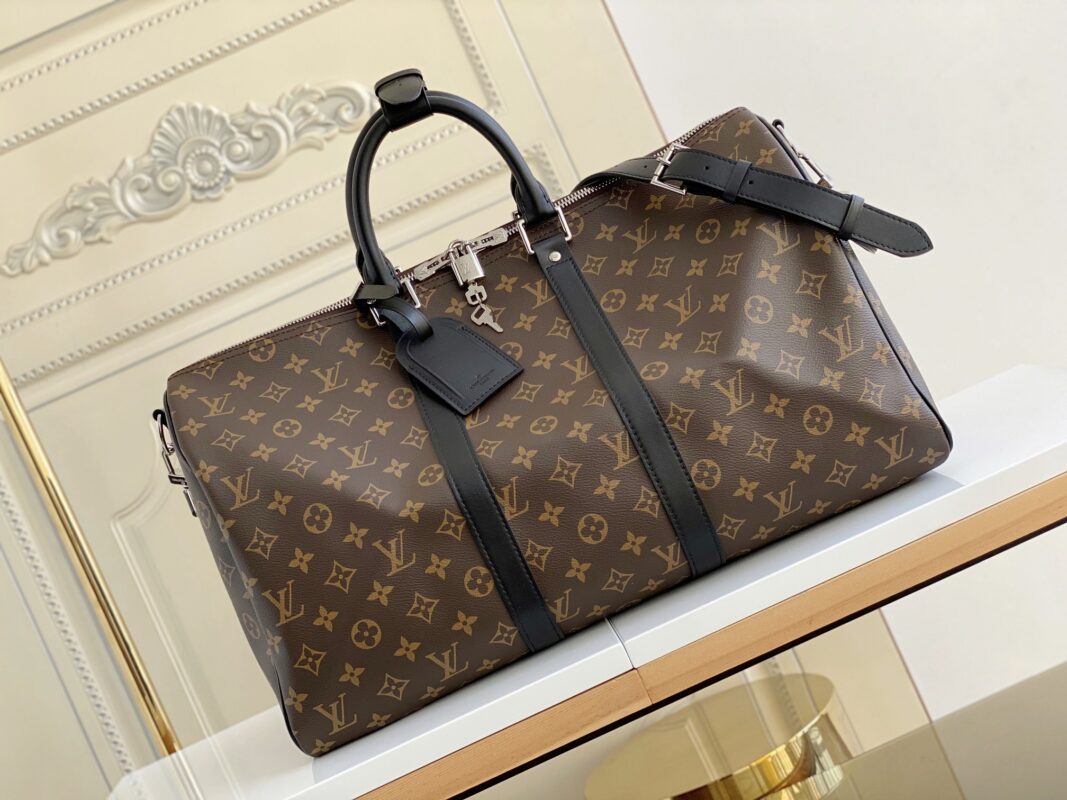 Louis Vuitton Classic Keepall 45 Bag in Damier Graphite Canvas