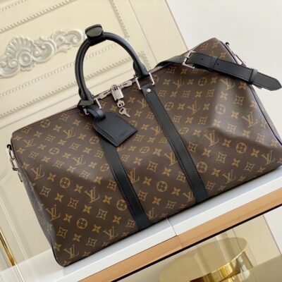 Louis Vuitton Classic Keepall 45 Bag in Damier Graphite Canvas