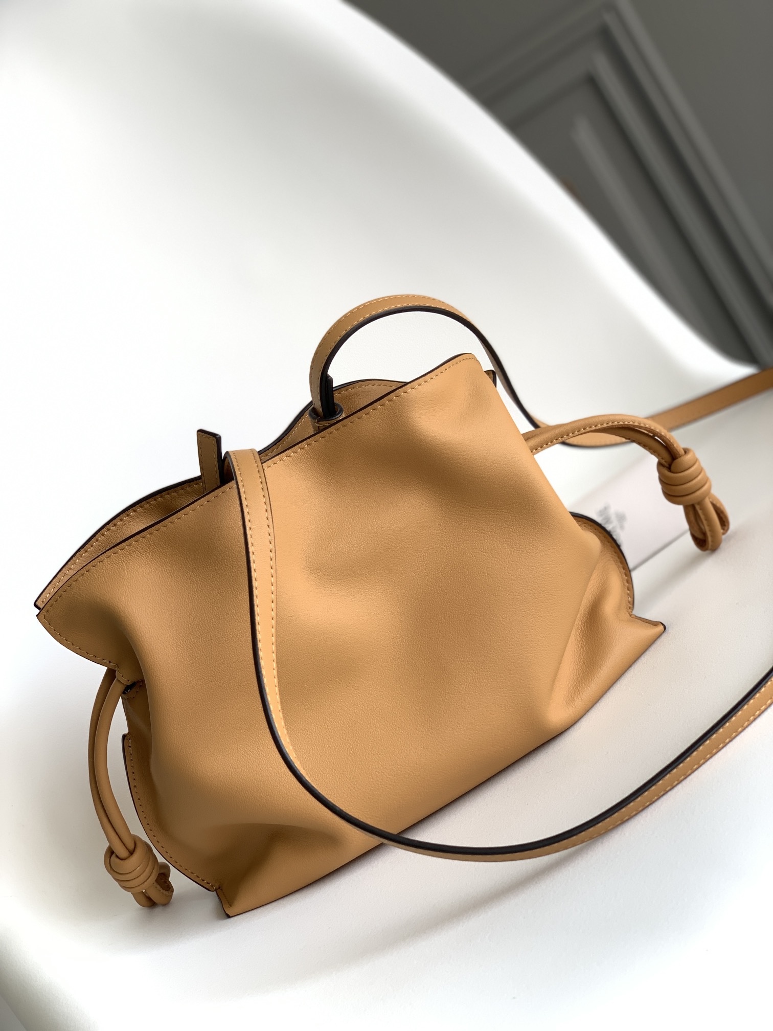 Loewe Small Flamenco Bag in Golden Brown Calfskin - Image 5