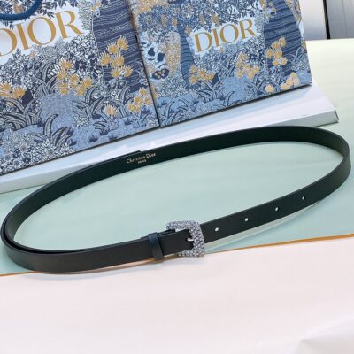 Dior D-Renaissance Pin Buckle Leather 17mm Belt