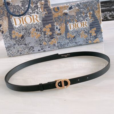 Dior D-Renaissance Pin Buckle Leather 17mm Belt