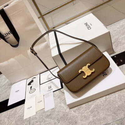 Celine Arc de Triomphe Underarm 20cm Bag in Dark Brown