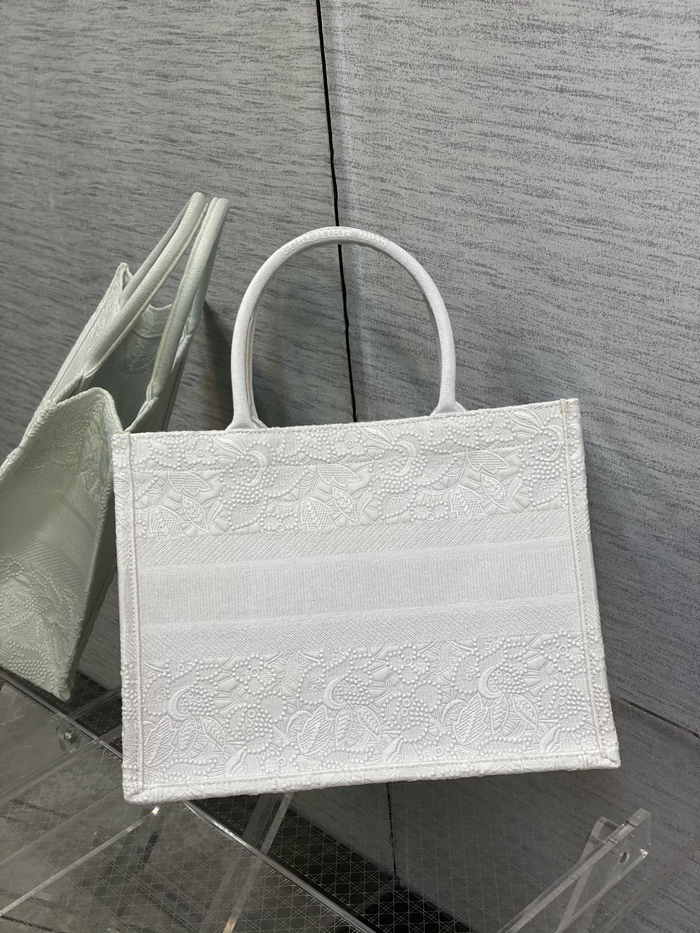 Dior Small Tote Bag in White - Image 3