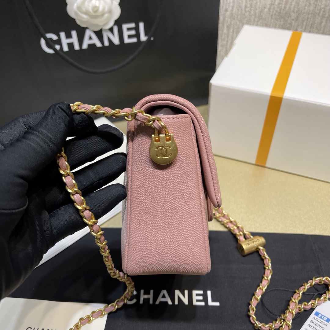 Chanel Mini Square Fatty Classic Rhombic Flap Bag - Image 6