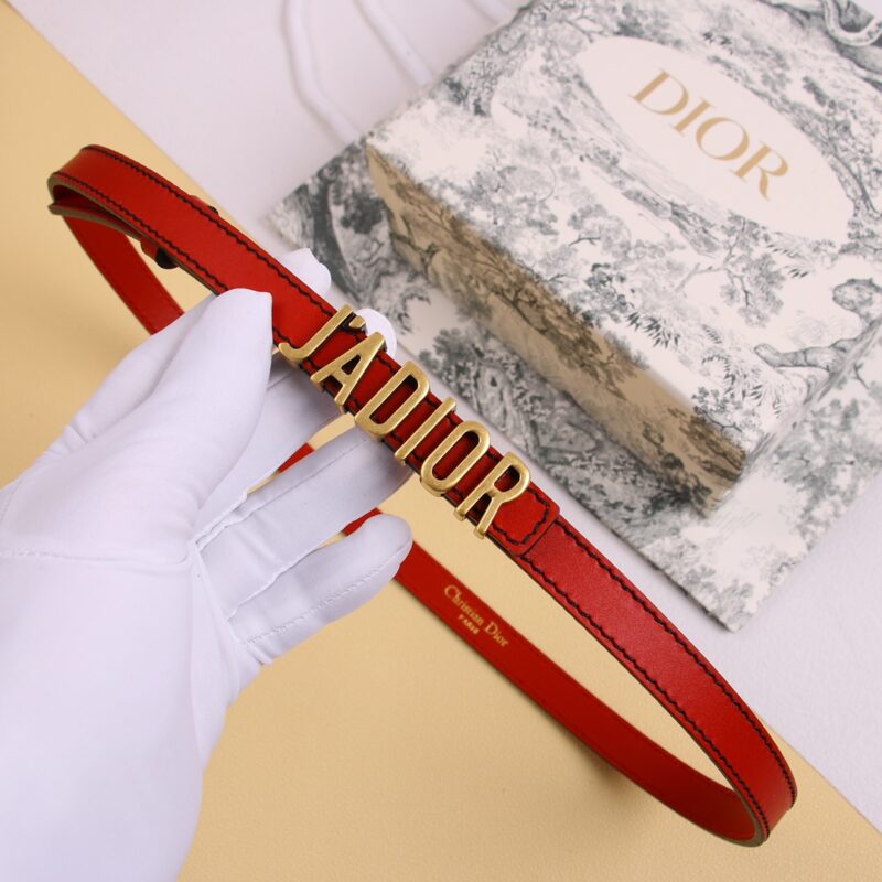 Dior D-Fence Leather 15mm Belt with J’A DIOR Buckle