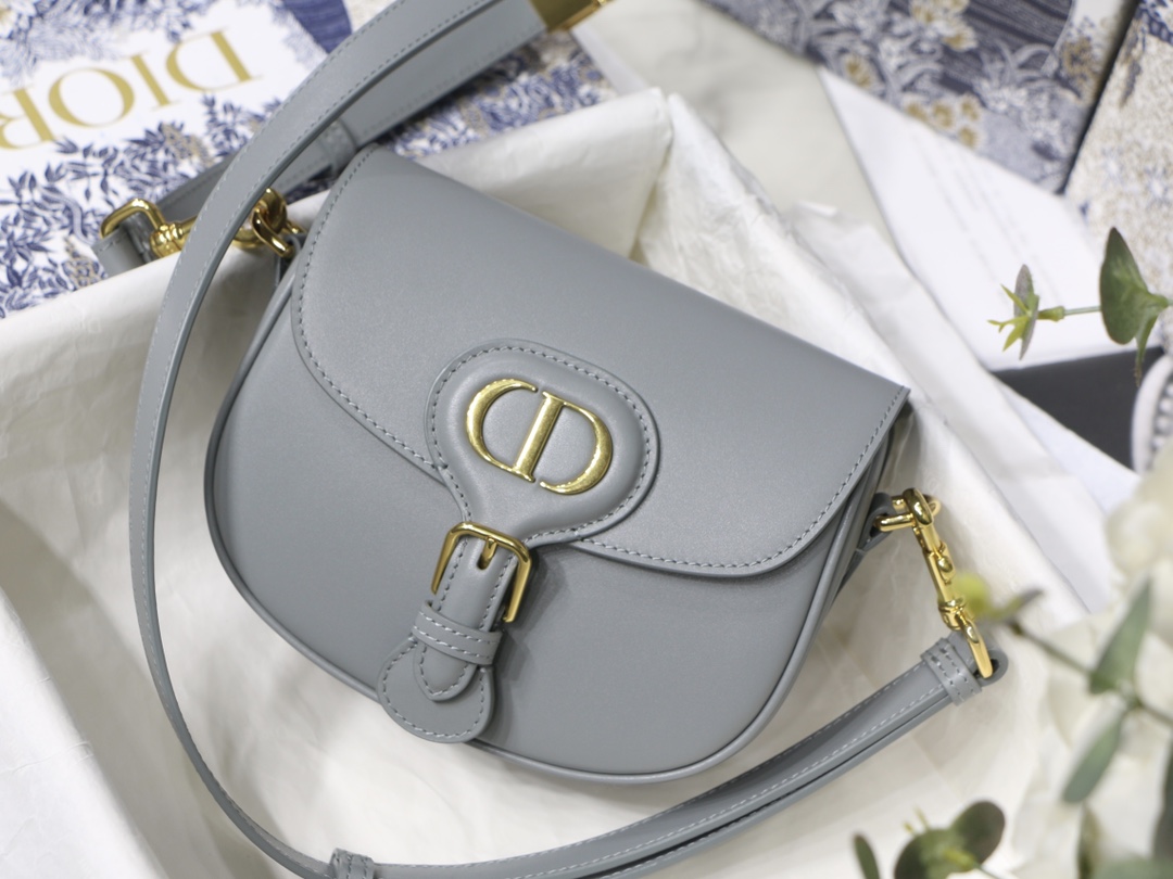 Dior Small Bobby Bag in Grey Leather - Image 7