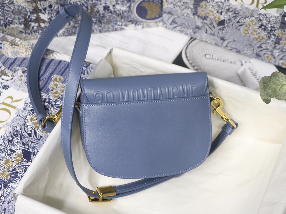 Dior Small Bobby Bag in Retro Blue Leather - Image 3