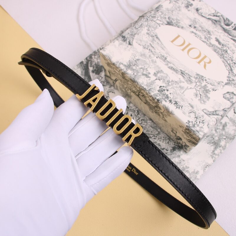 Dior D-Fence Leather 15mm Belt with J’A DIOR Buckle