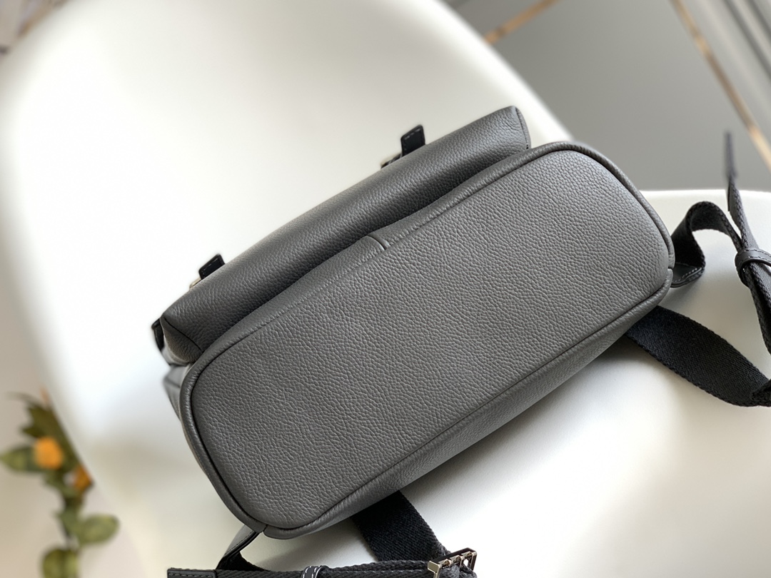 Loewe Military Style Backpack in Grey - Image 5