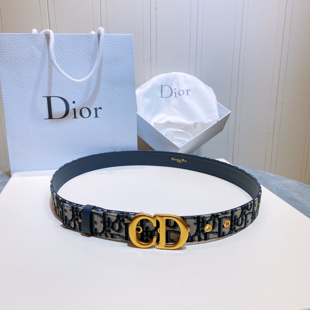 db9bf2_cb8c2cd3748c4a549e41f40840705ff6mv2.jpg Dior Classic Buckle Belt - Image 1