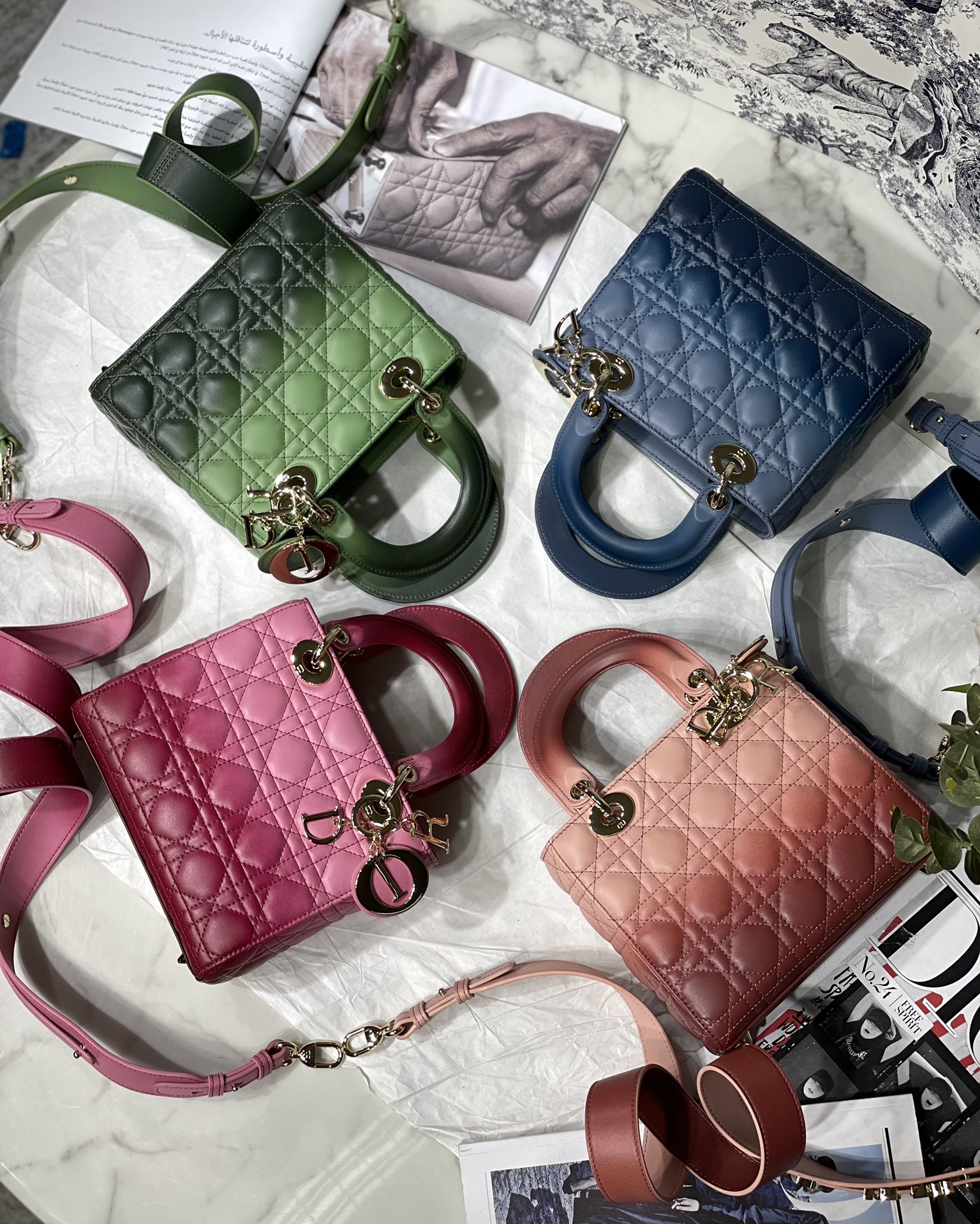 My ABCDior Bag in Gradient Rose Red - Image 11