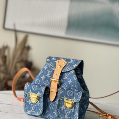 Louis Vuitton Small Universal Backpack in Blue Denim