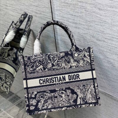 Dior Small Tote Bag in Jungle Embroidery