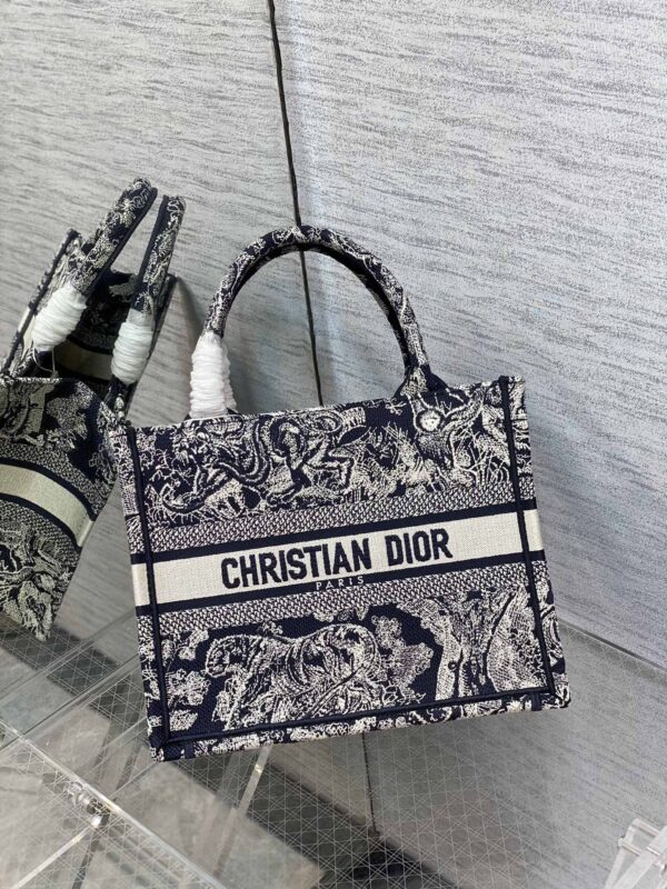 Dior Small Tote Bag in Jungle Embroidery