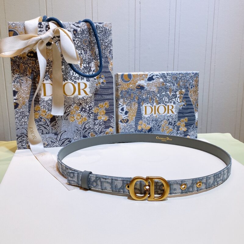 Dior CD Buckle Carved Flower 20mm Belt