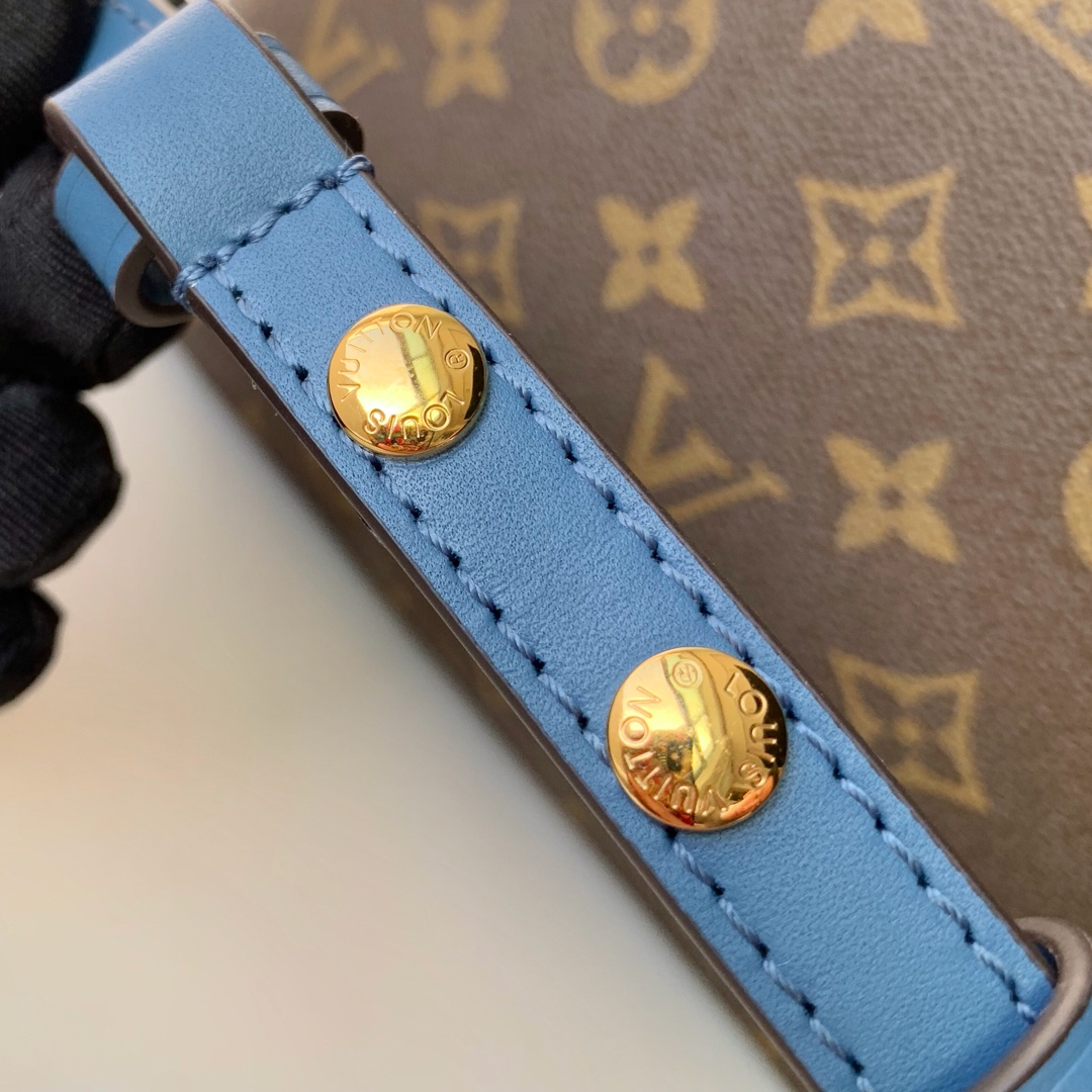 Louis Vuitton NéoNoé MM Blue Jean Bag - Image 8