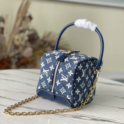 Louis Vuitton Nice Square Handbag in Denim Blue