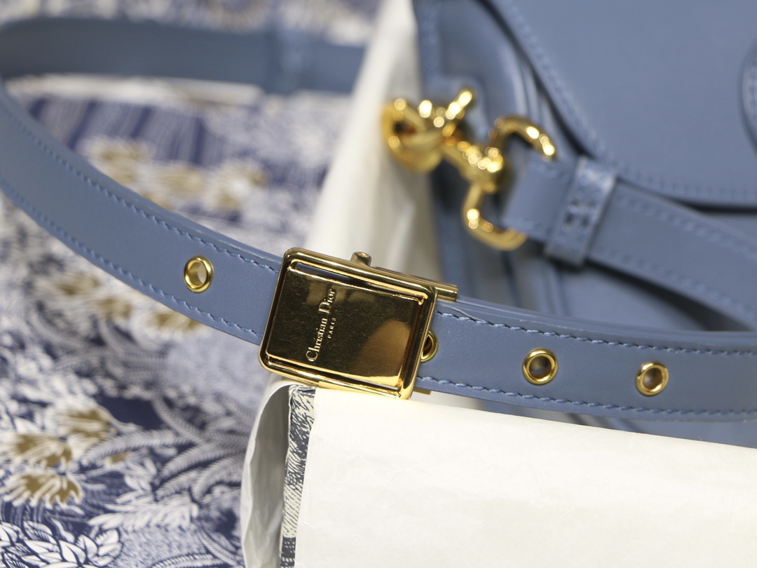 Dior Small Bobby Bag in Retro Blue Leather - Image 8