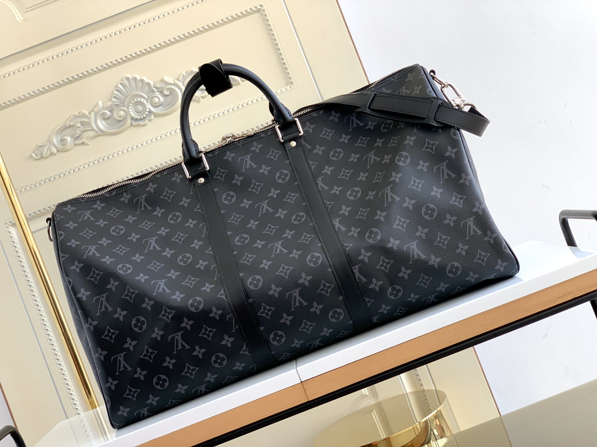 Louis Vuitton Classic Keepall 50 Bag in Damier Graphite Canvas - Image 3