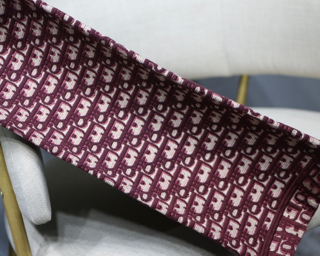 Dior Large Book Tote Bag in Dark Red Monogram - Image 8